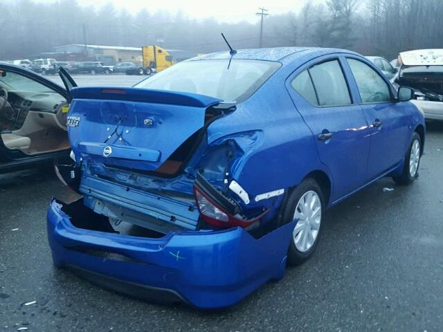 3N1CN7AP1HL854497 - 2017 NISSAN VERSA S BLUE photo 4