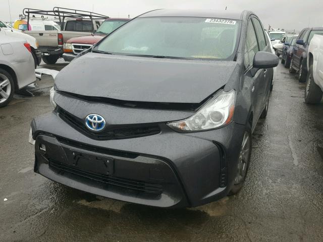 JTDZN3EU3GJ053446 - 2016 TOYOTA PRIUS V CHARCOAL photo 2