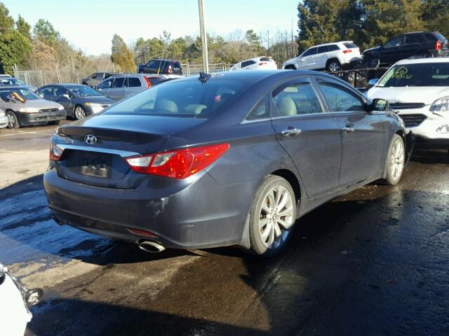 5NPEC4AC9DH792350 - 2013 HYUNDAI SONATA SE BLUE photo 4