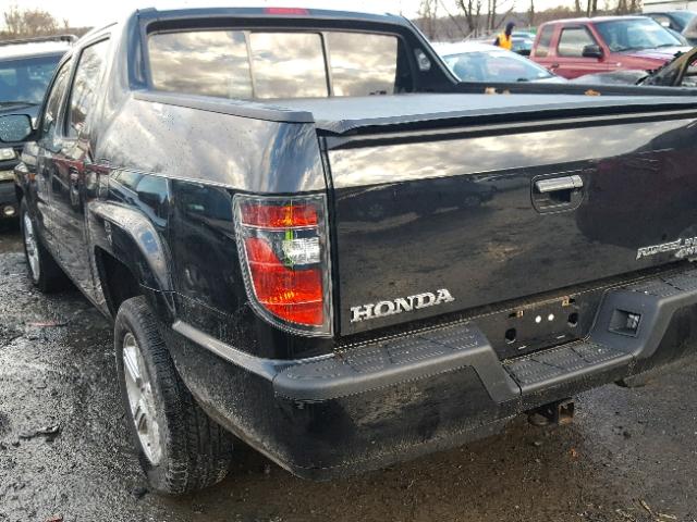 5FPYK1F55CB003897 - 2012 HONDA RIDGELINE BLACK photo 3