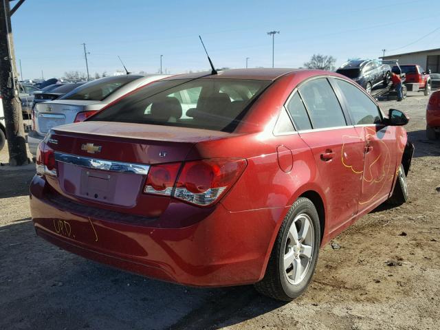 1G1PF5S97B7143441 - 2011 CHEVROLET CRUZE LT RED photo 4