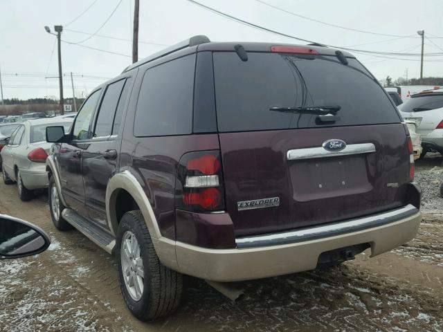 1FMEU74EX7UA63355 - 2007 FORD EXPLORER E MAROON photo 3