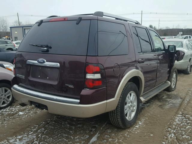 1FMEU74EX7UA63355 - 2007 FORD EXPLORER E MAROON photo 4
