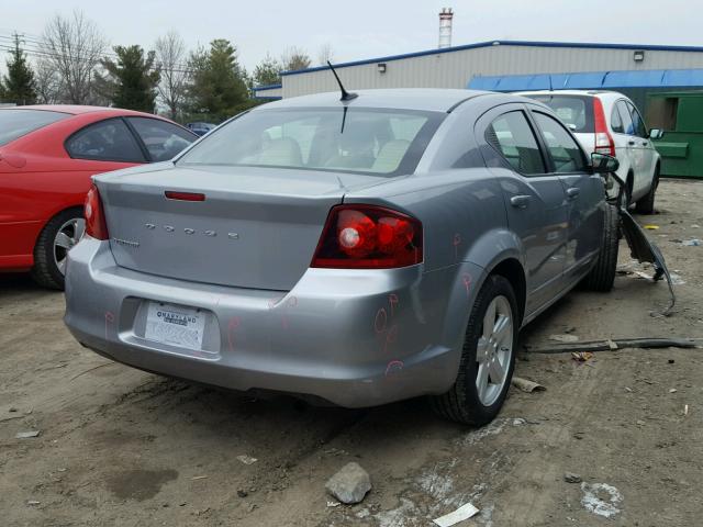 1C3CDZAB1DN662933 - 2013 DODGE AVENGER SE GRAY photo 4