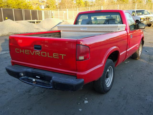 1GCCS14591K106388 - 2001 CHEVROLET S TRUCK S1 RED photo 4