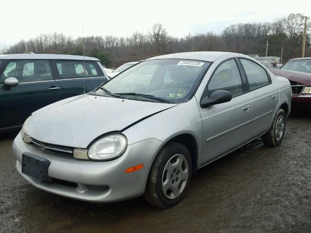 1B3AS46C61D283670 - 2001 DODGE NEON SE SILVER photo 2