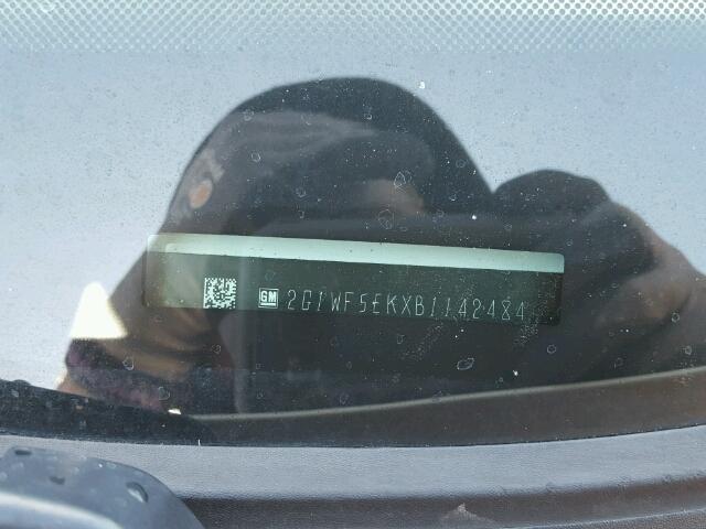 2G1WF5EKXB1142484 - 2011 CHEVROLET IMPALA WHITE photo 10