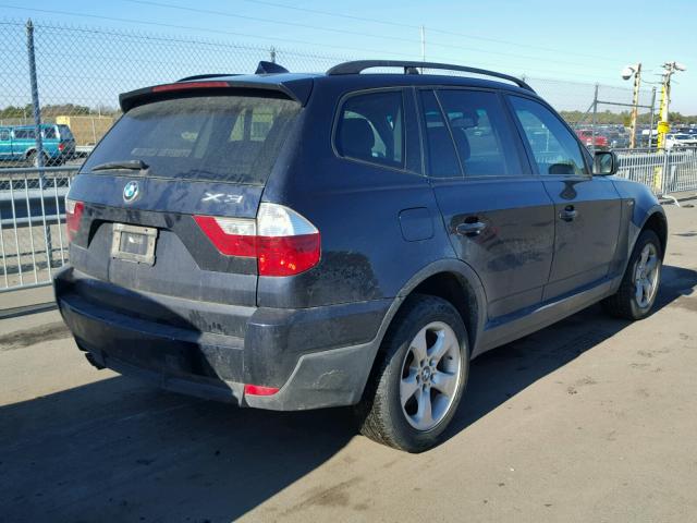 WBXPC93468WJ22284 - 2008 BMW X3 3.0SI BLUE photo 4