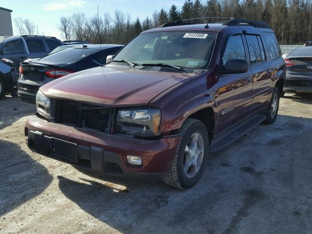 1GNET16S246207768 - 2004 CHEVROLET TRAILBLAZE MAROON photo 2