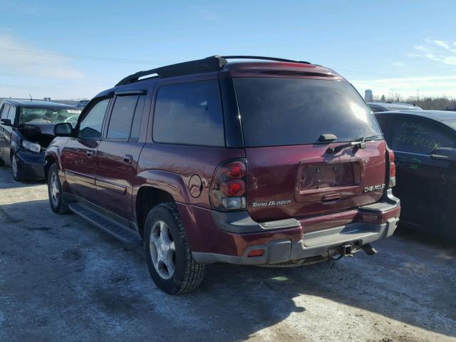 1GNET16S246207768 - 2004 CHEVROLET TRAILBLAZE MAROON photo 3