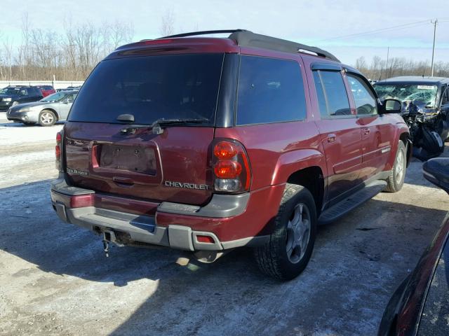 1GNET16S246207768 - 2004 CHEVROLET TRAILBLAZE MAROON photo 4