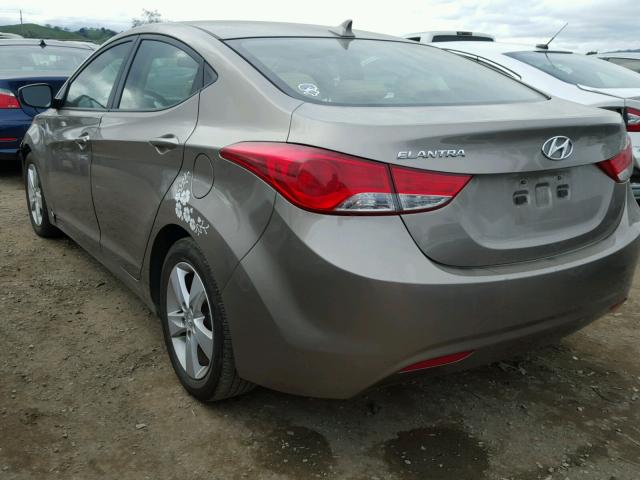 5NPDH4AE3DH344099 - 2013 HYUNDAI ELANTRA GL TAN photo 3