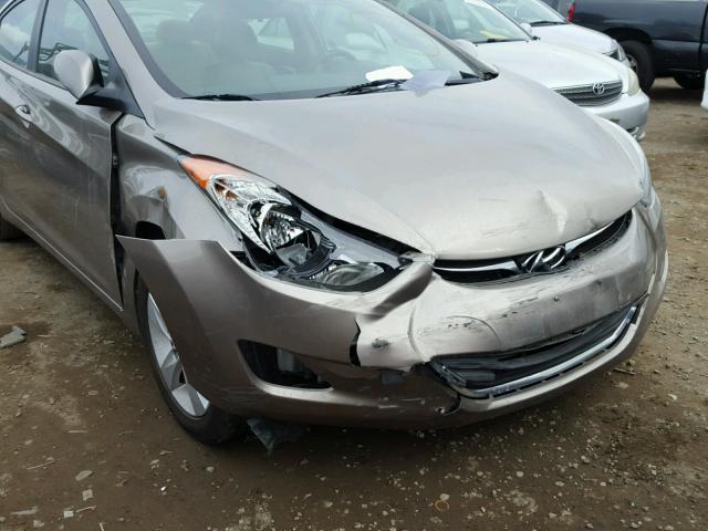 5NPDH4AE3DH344099 - 2013 HYUNDAI ELANTRA GL TAN photo 9