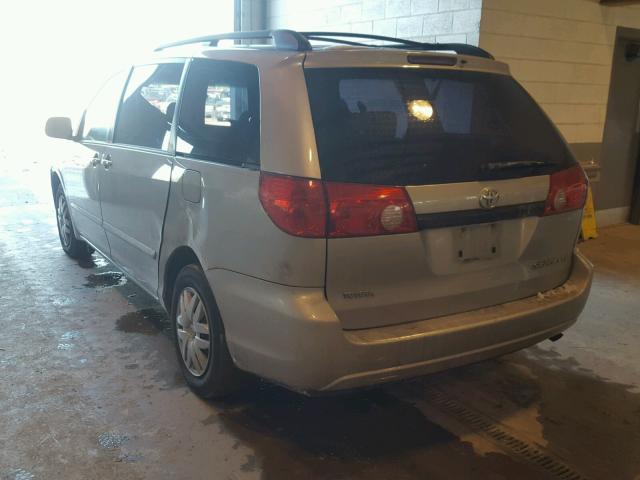 5TDZK23C58S215269 - 2008 TOYOTA SIENNA CE SILVER photo 3