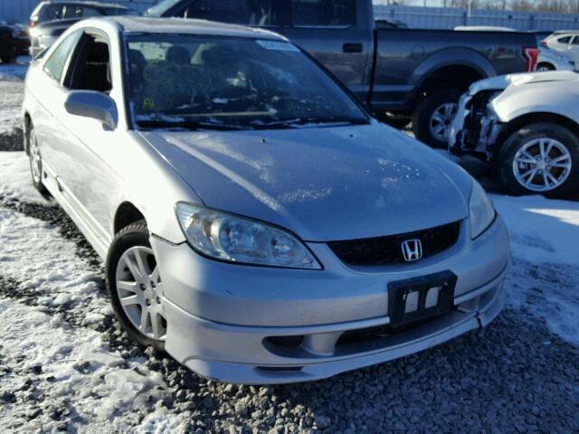 1HGEM22965L806143 - 2005 HONDA CIVIC EX SILVER photo 1