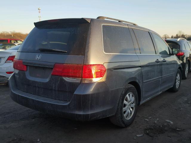 5FNRL3H74AB010390 - 2010 HONDA ODYSSEY EX GRAY photo 4