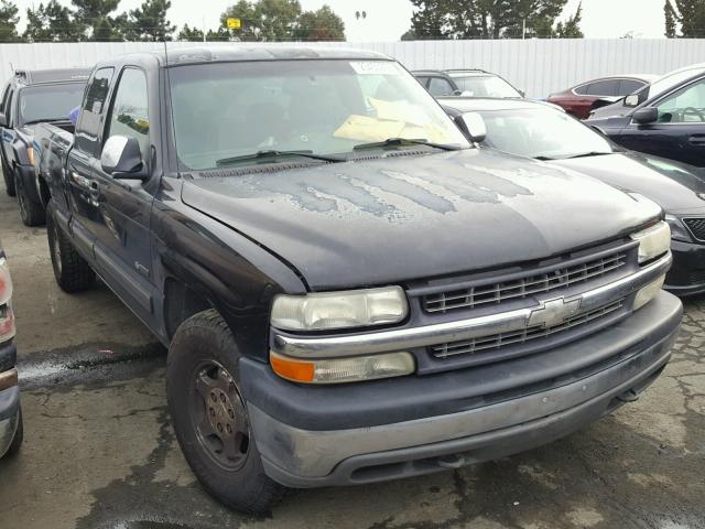 2GCEK19T121202842 - 2002 CHEVROLET SILVERADO BLACK photo 1