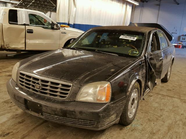 1G6KE57YX2U242053 - 2002 CADILLAC DEVILLE DH BLACK photo 2