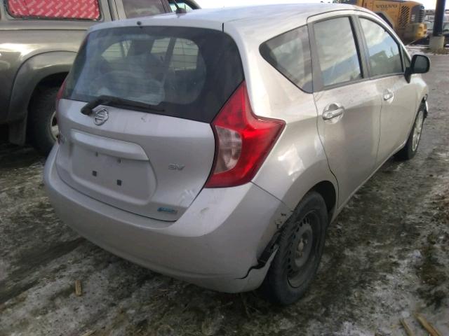 3N1CE2CP4EL385840 - 2014 NISSAN VERSA NOTE SILVER photo 4