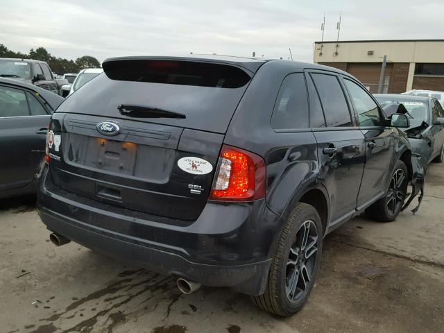 2FMDK4JC4DBC11567 - 2013 FORD EDGE SEL BLACK photo 4