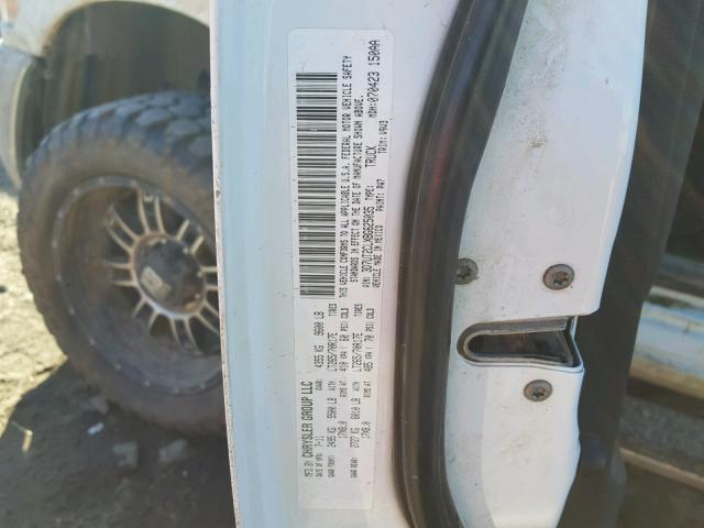 3D7UT2CLXBG625035 - 2011 DODGE RAM 2500 WHITE photo 10