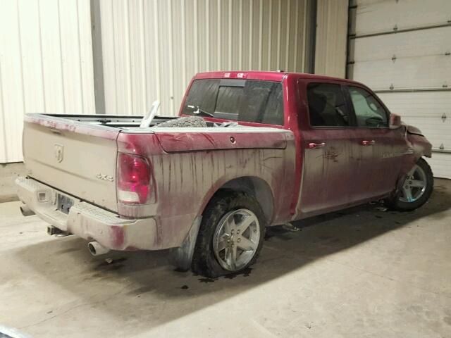 1C6RD7MT6CS135248 - 2012 DODGE RAM 1500 S RED photo 4