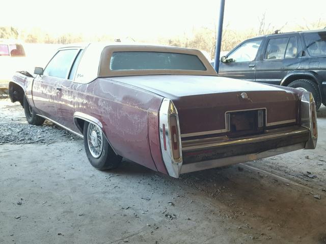 1G6AD4782D9244569 - 1983 CADILLAC DEVILLE BROWN photo 3