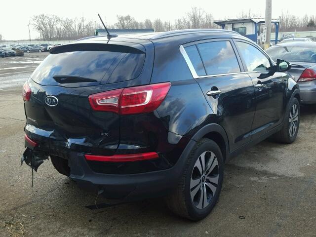 KNDPC3A28B7136703 - 2011 KIA SPORTAGE E BLACK photo 4