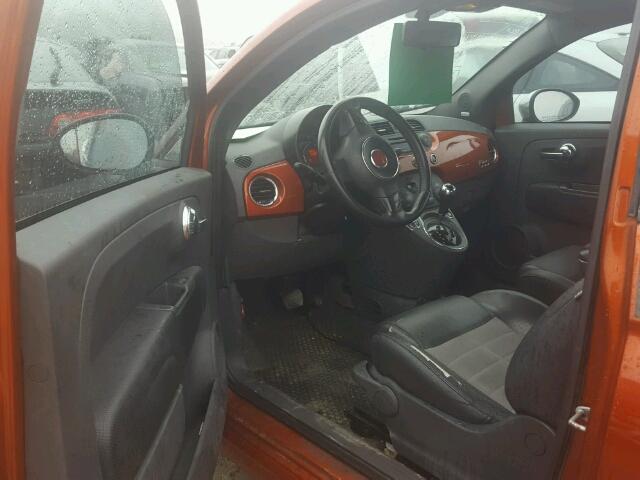 3C3CFFBR6CT340582 - 2012 FIAT 500 SPORT ORANGE photo 9