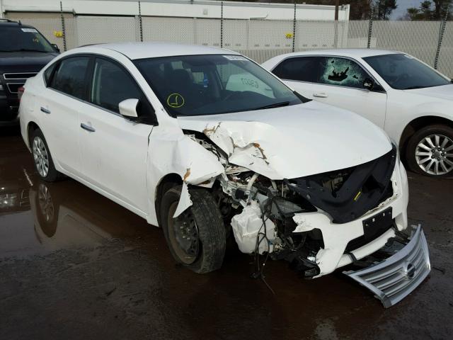 3N1AB7AP4FY253164 - 2015 NISSAN SENTRA S WHITE photo 1