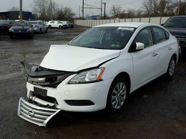 3N1AB7AP4FY253164 - 2015 NISSAN SENTRA S WHITE photo 2