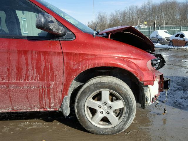 2D4GP44L87R108052 - 2007 DODGE GRAND CARA RED photo 9