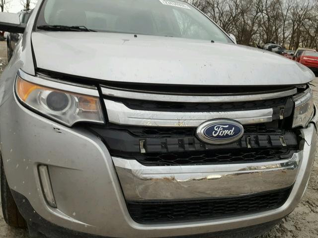 2FMDK3J91DBA83674 - 2013 FORD EDGE SEL SILVER photo 9