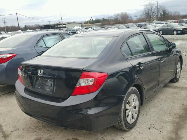 19XFB2F52CE340281 - 2012 HONDA CIVIC LX BLACK photo 4