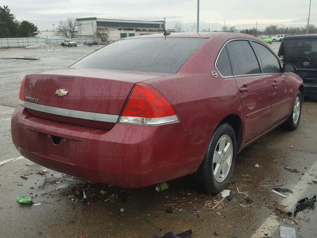 2G1WT58K069204969 - 2006 CHEVROLET IMPALA LT MAROON photo 4