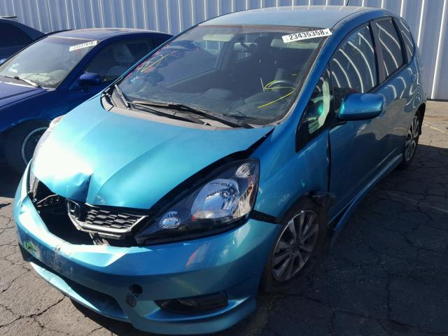 JHMGE8H68CC036964 - 2012 HONDA FIT SPORT BLUE photo 2