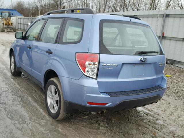 JF2SHBBC3BH749045 - 2011 SUBARU FORESTER 2 BLUE photo 3