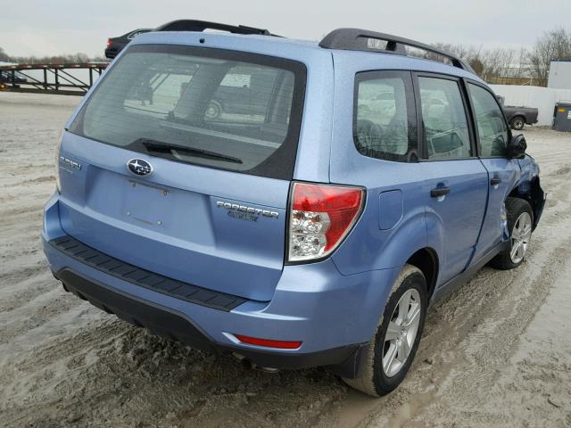 JF2SHBBC3BH749045 - 2011 SUBARU FORESTER 2 BLUE photo 4