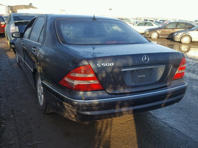 WDBNG75J92A241255 - 2002 MERCEDES-BENZ S 500 BLACK photo 3