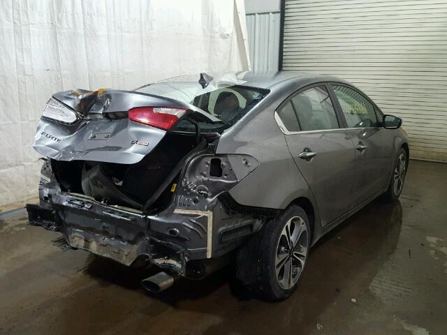 KNAFZ4A88F5387918 - 2015 KIA FORTE EX GRAY photo 4