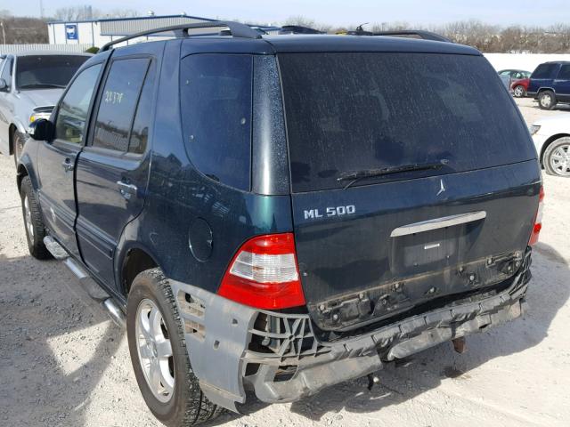 4JGAB75E52A350213 - 2002 MERCEDES-BENZ ML 500 BLACK photo 3