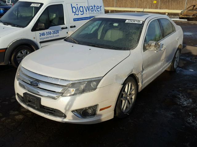 3FAHP0JAXAR159024 - 2010 FORD FUSION SEL WHITE photo 2