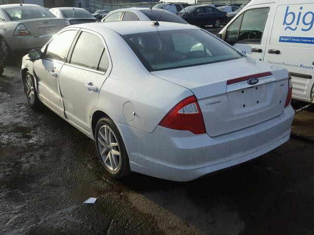 3FAHP0JAXAR159024 - 2010 FORD FUSION SEL WHITE photo 3