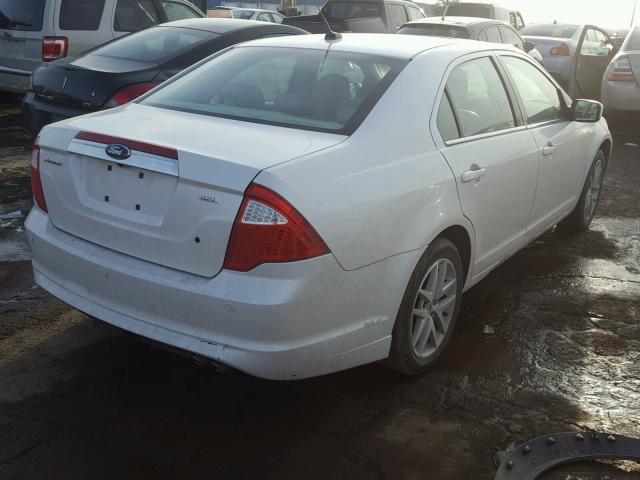 3FAHP0JAXAR159024 - 2010 FORD FUSION SEL WHITE photo 4