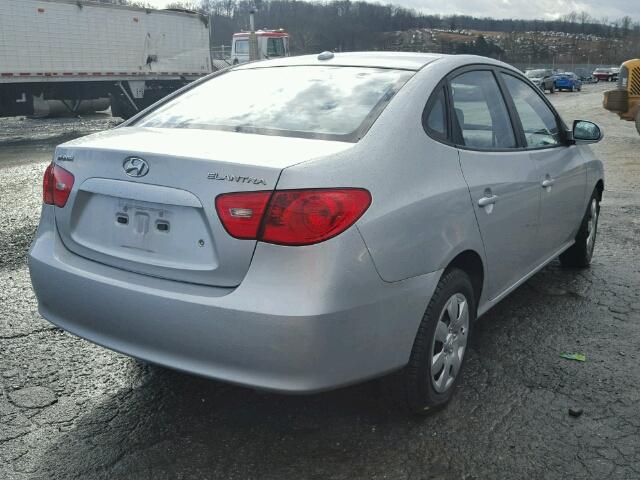 KMHDU46D68U541657 - 2008 HYUNDAI ELANTRA GL SILVER photo 4