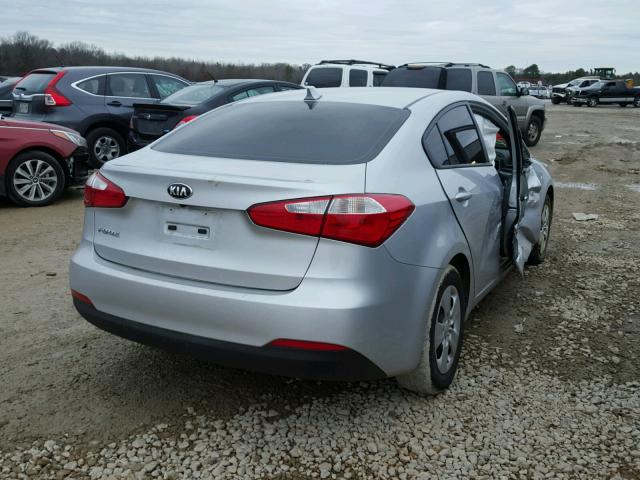 KNAFX4A67G5542464 - 2016 KIA FORTE LX SILVER photo 4