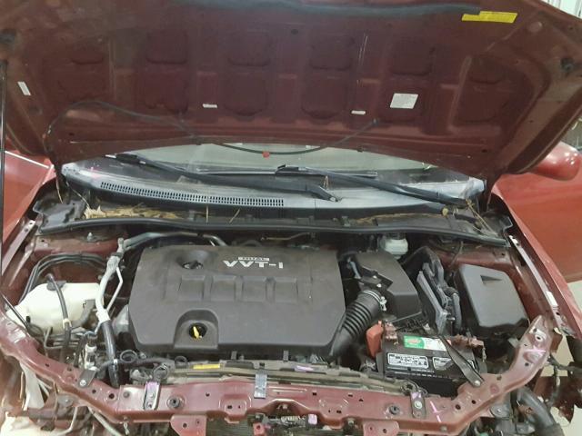 1NXBU40E39Z072229 - 2009 TOYOTA COROLLA BA RED photo 7