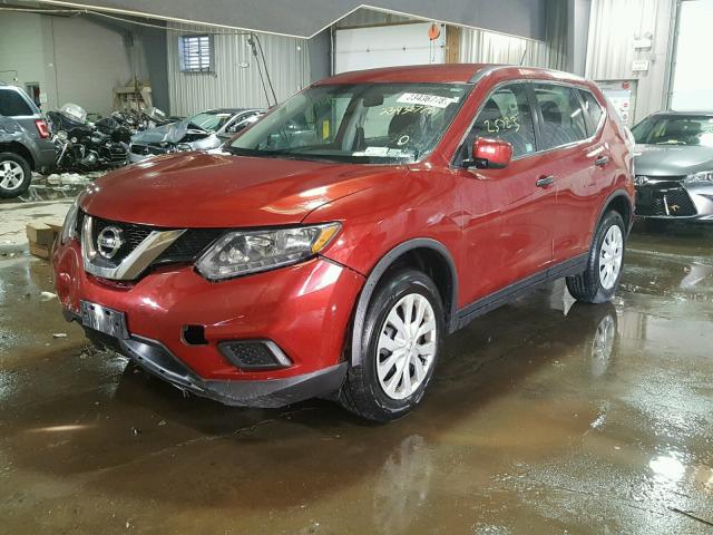 5N1AT2MV7GC784243 - 2016 NISSAN ROGUE S MAROON photo 2