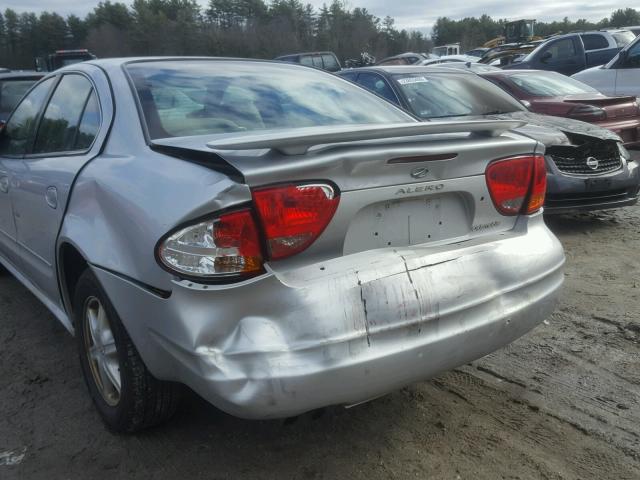 1G3NL52E63C334281 - 2003 OLDSMOBILE ALERO GL SILVER photo 9