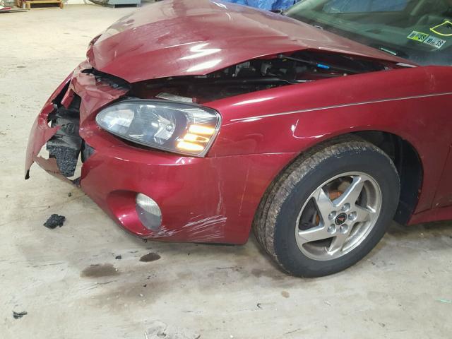 2G2WS542641323755 - 2004 PONTIAC GRAND PRIX MAROON photo 9